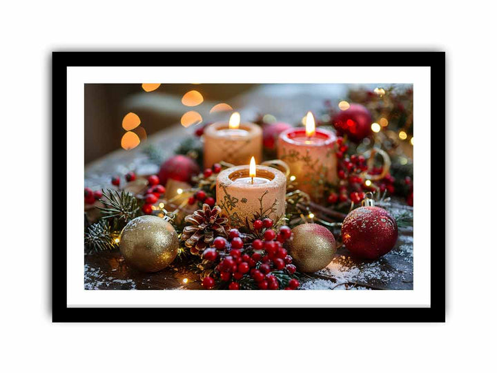 Christmas Candles  Art Print