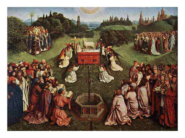 The Ghent Altarpiece- Adoration of the Lamb 1425-29
