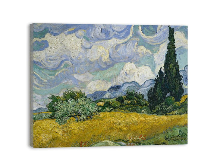 Wheat Field With Cypresses By Van Gogh canvas Print