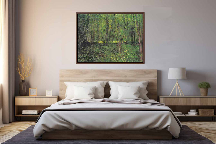 tree And Undergrowth By Van Gogh canvas Print