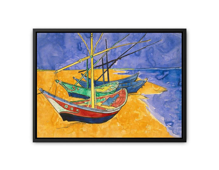 Fishing Boats By Van Gogh  canvas Print