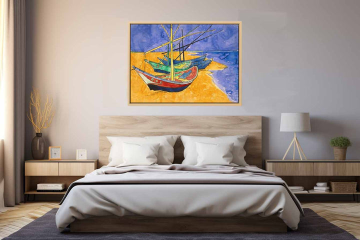 Fishing Boats By Van Gogh Art Print