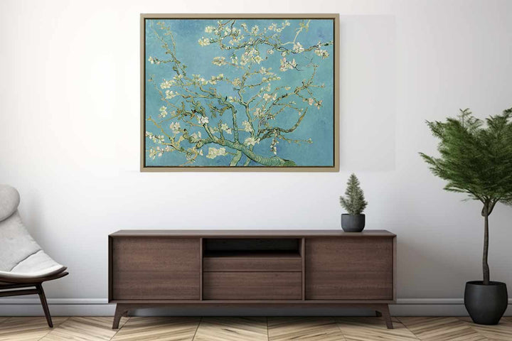 Blossoming Almond Tree Painting canvas Print