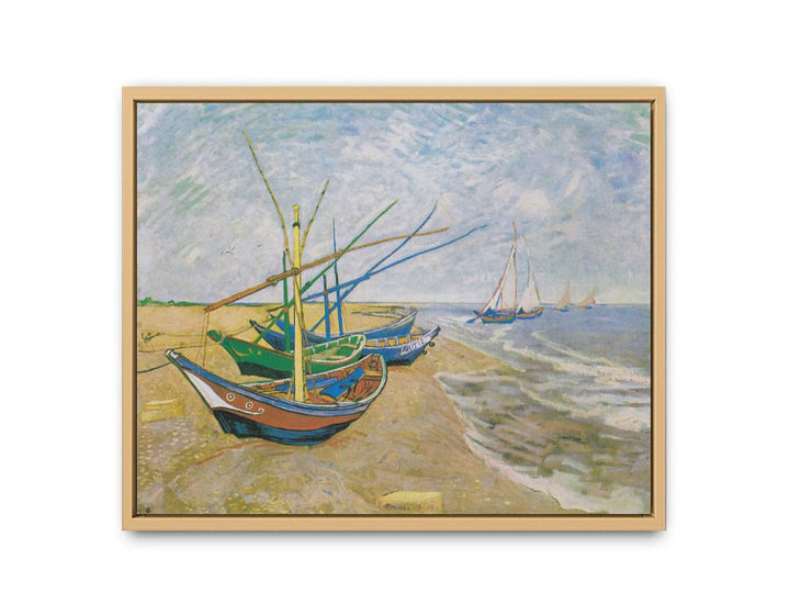 Fishing Boats At Sainte-Marie By Van Gogh framed Print