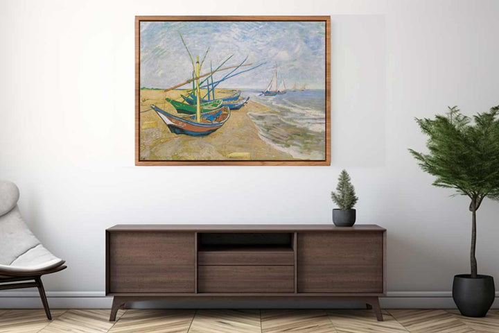 Fishing Boats At Sainte-Marie By Van Gogh Art Print