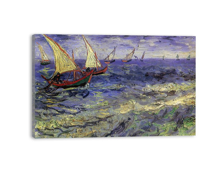 Boats Painting by Van Gogh  canvas Print