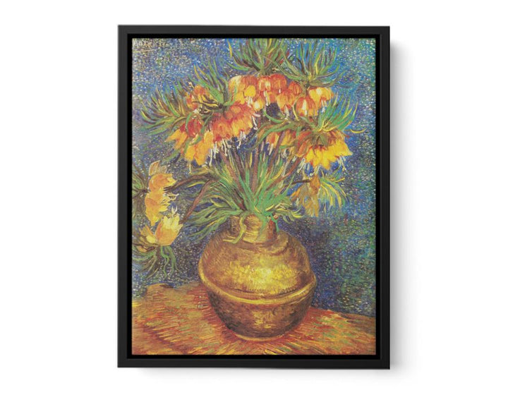 Flowers In Copper Vase By Van Gogh  canvas Print