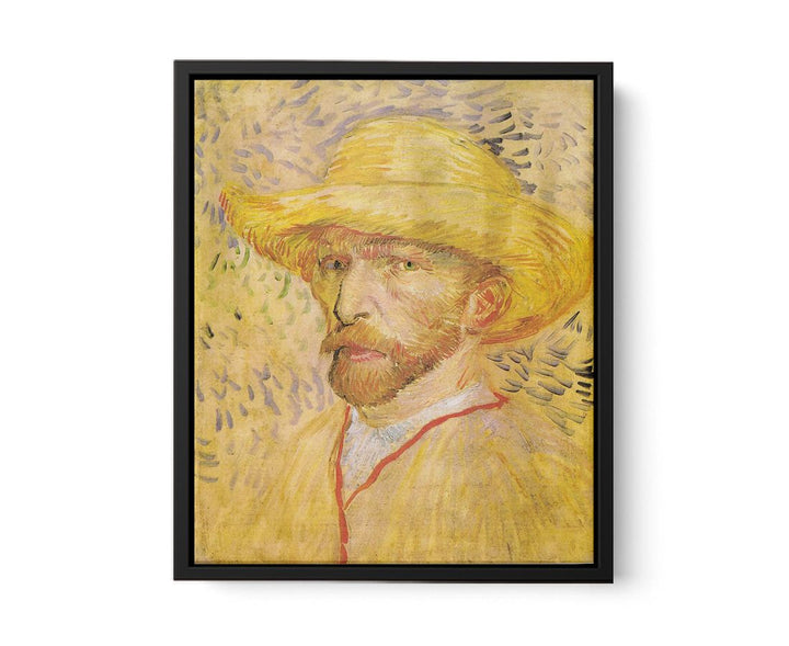 Self Portrait With A Straw Hat By Van Gogh  canvas Print