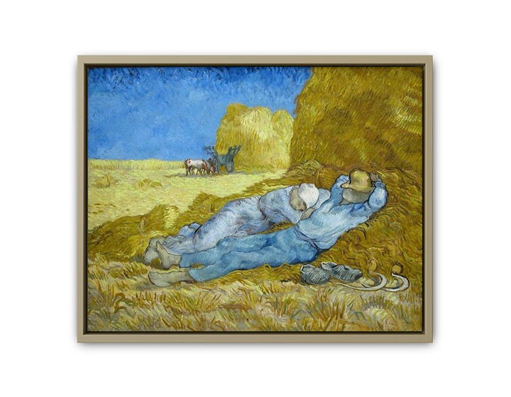 Noon – Rest from Work (after Millet) framed Print