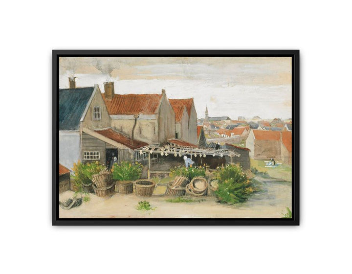 He Fish Drying Barn  canvas Print