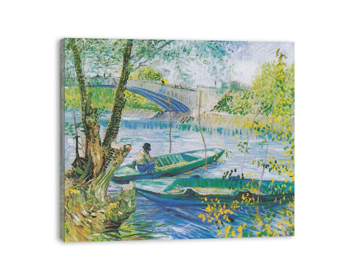 Fishing in Spring 2  canvas Print