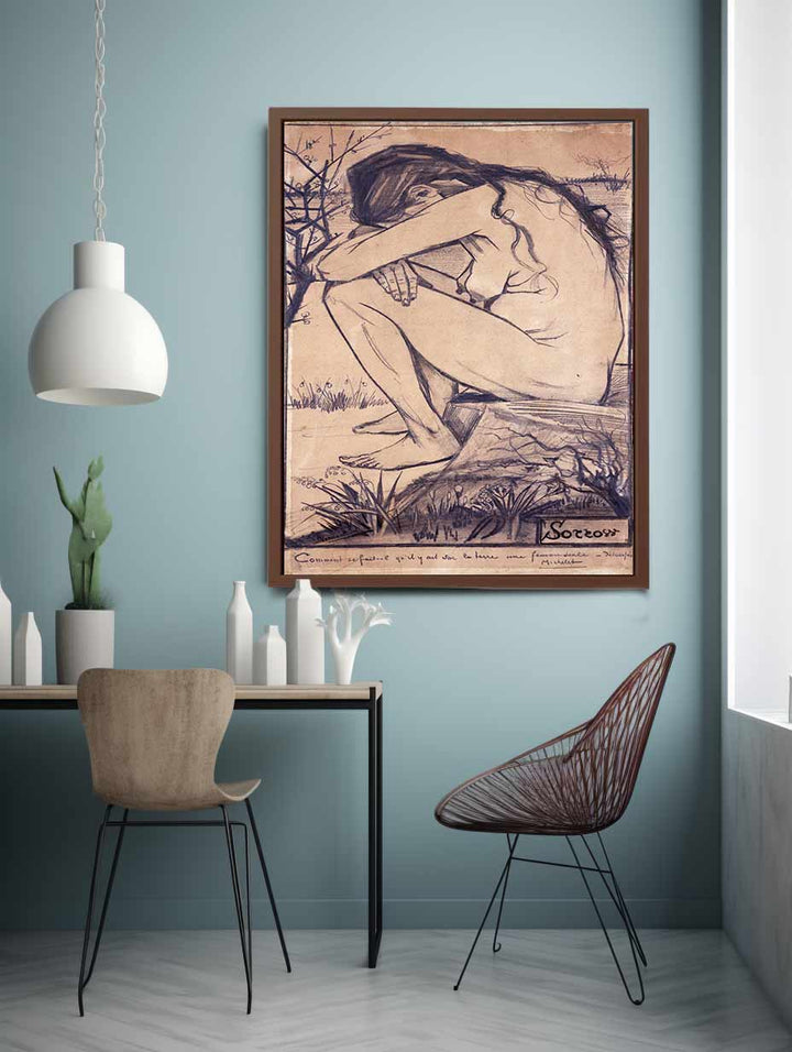 Sorrow Nude Painting by Van Gogh Art Print