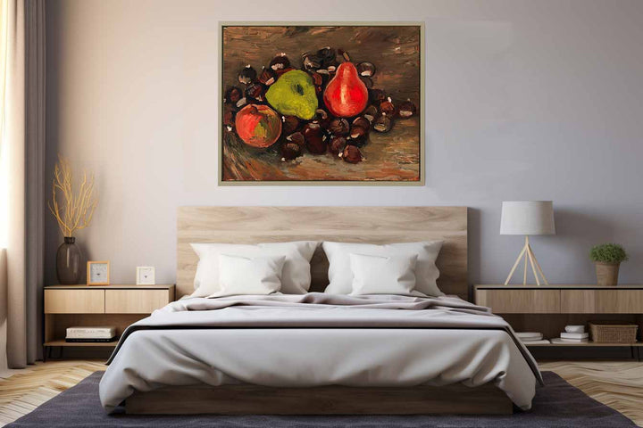 Still Life with Fruit and Chestnuts Art Print