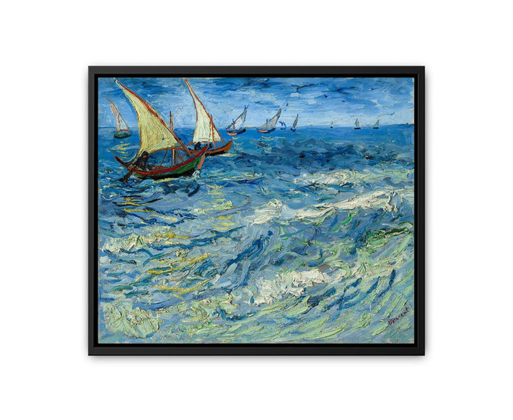 Seascape Boats Painting  canvas Print