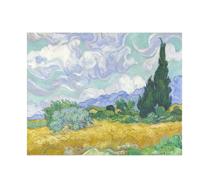 Wheat Field with Cypresses