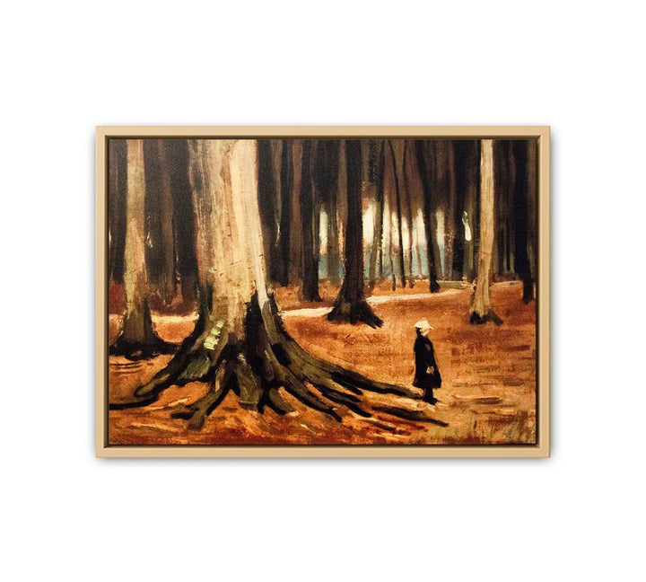 Girl in the Woods framed Print