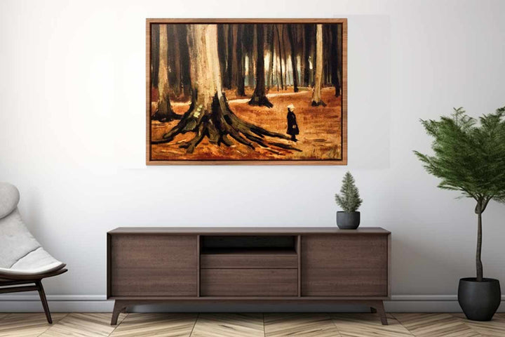 Girl in the Woods Art Print