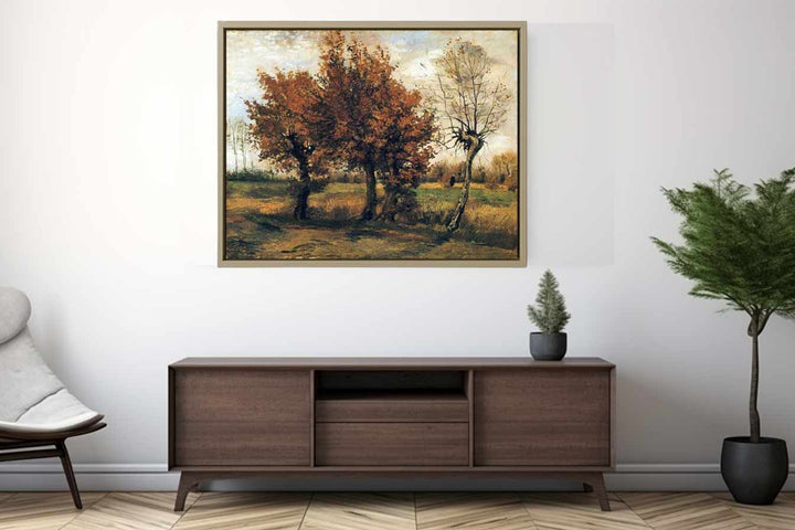 Autumn landscape / Autumn Landscape with Four Trees Art Print