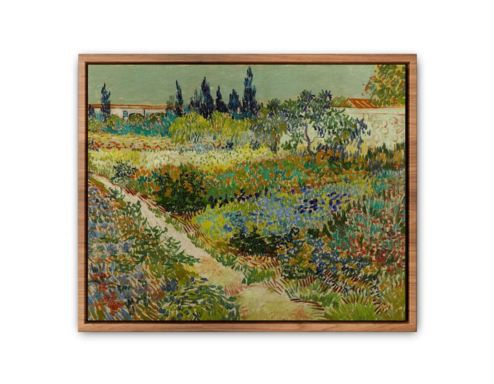 Garden At Arles By Van Gogh framed Print