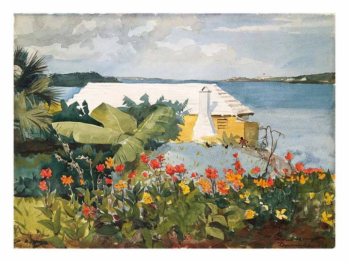 Flower Garden and Bungalow, Bermuda
