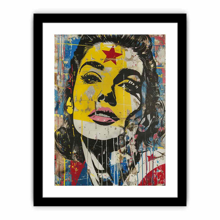 Pop Up Art Portrait framed Print