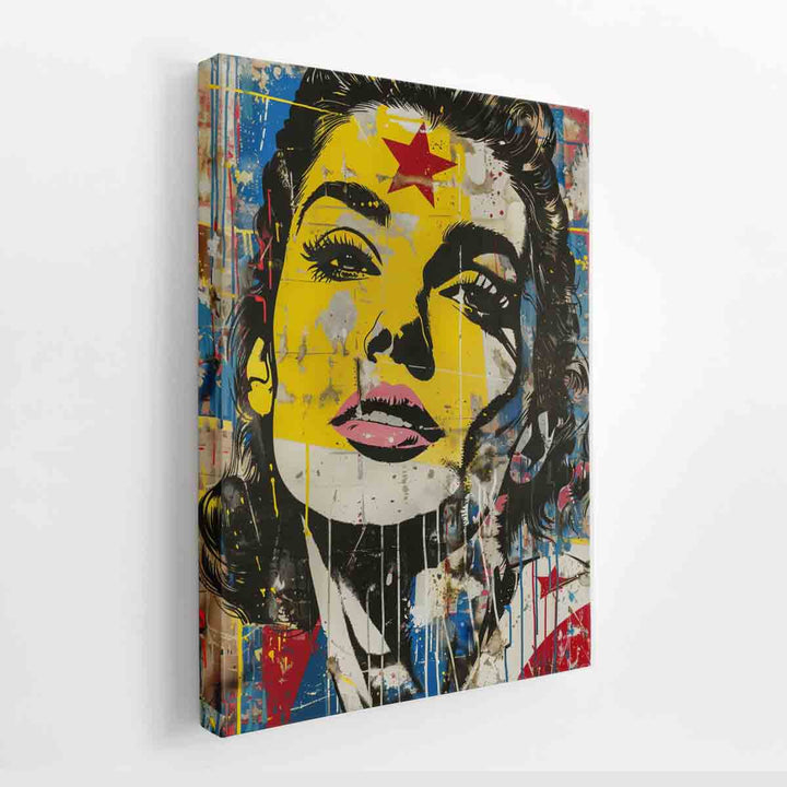 Pop Up Art Portrait canvas Print