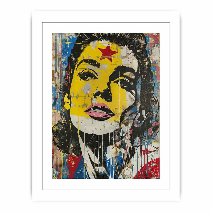 Pop Up Art Portrait framed Print