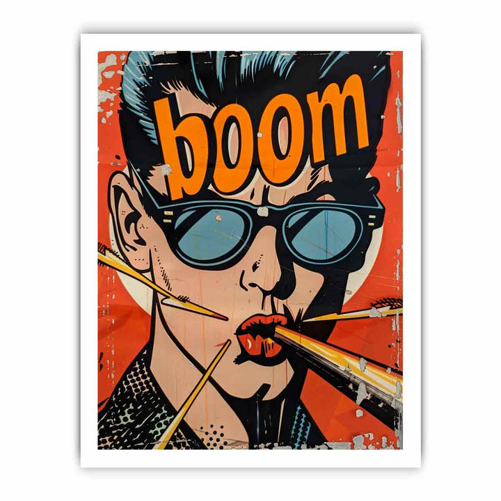 Boom Pop Art Poster framed Print