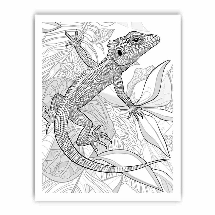 Color Me Lizard framed Print