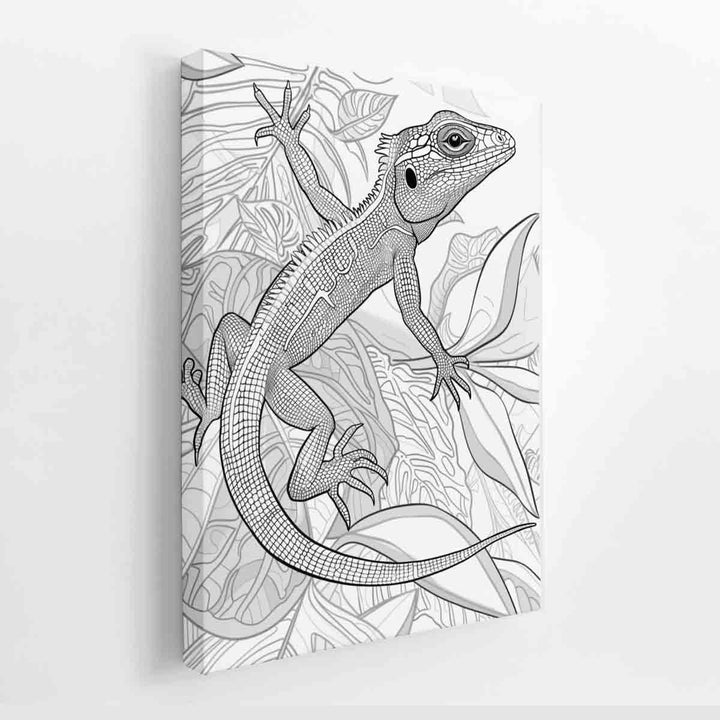 Color Me Lizard canvas Print