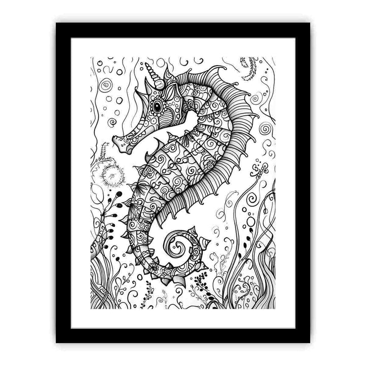 Color Me Sea Horse framed Print