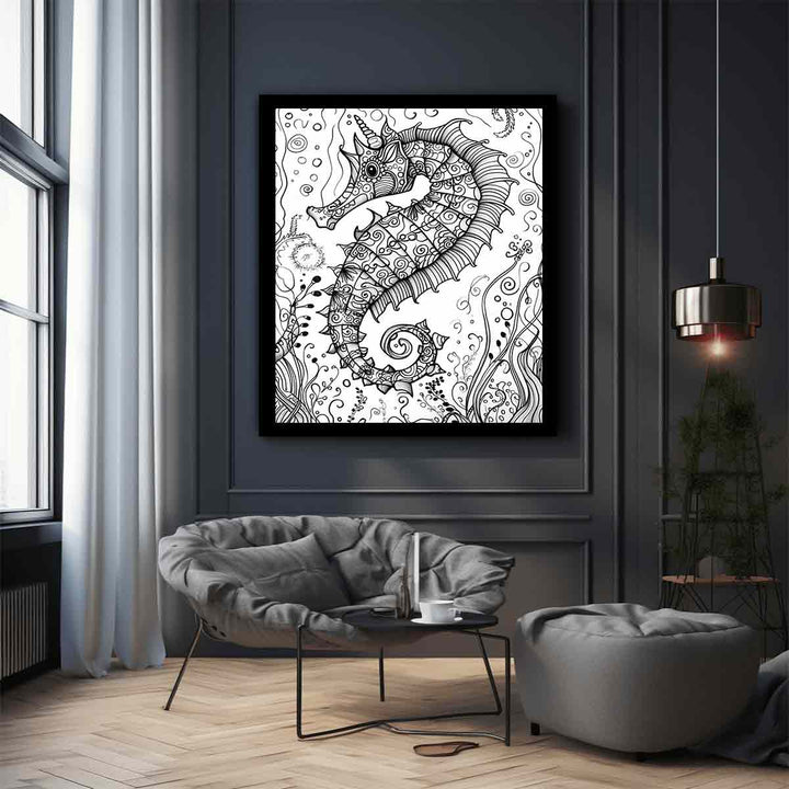 Color Me Sea Horse Art Print