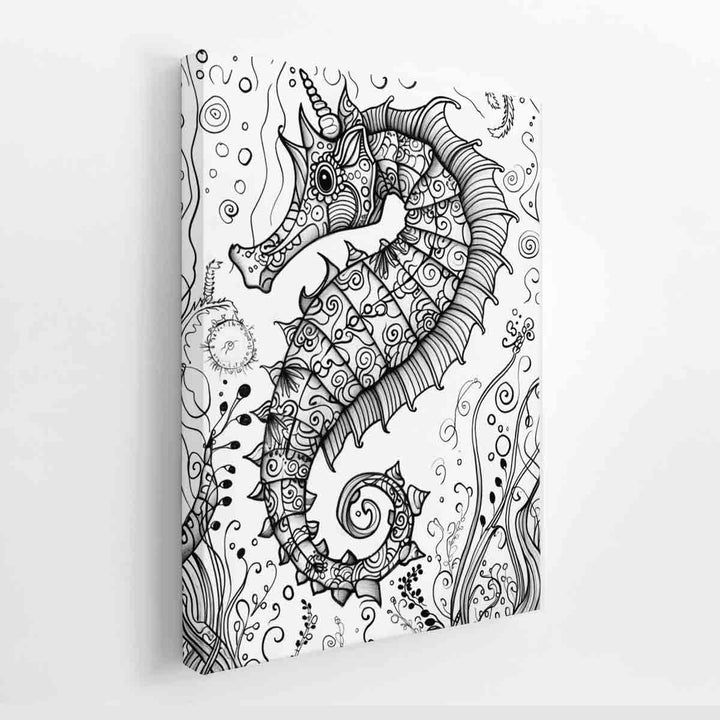 Color Me Sea Horse canvas Print