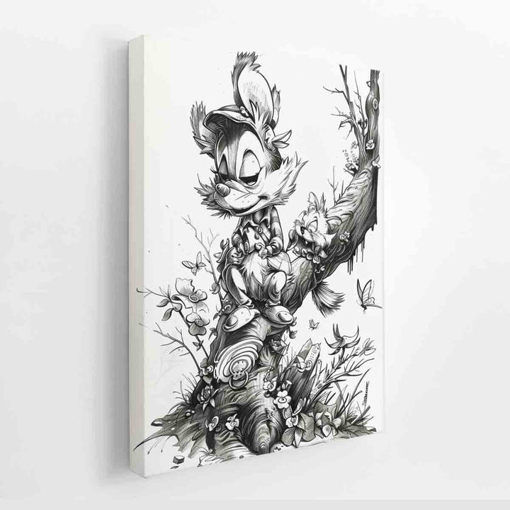 Mouse Cartoon Art canvas Print