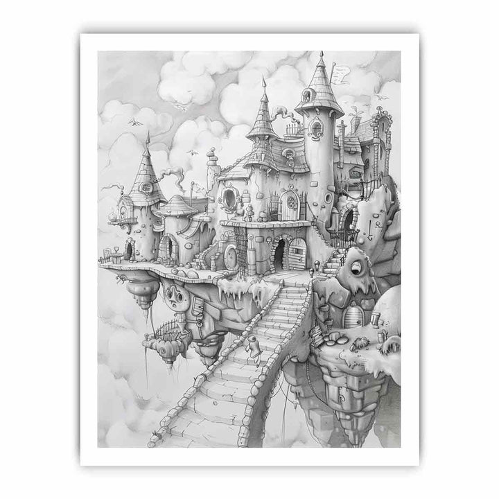 Castle Art framed Print