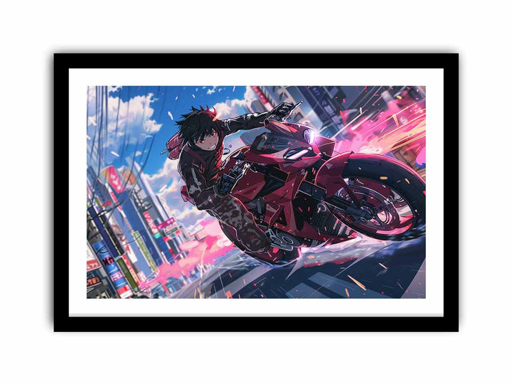 Aime Bike ride framed Print