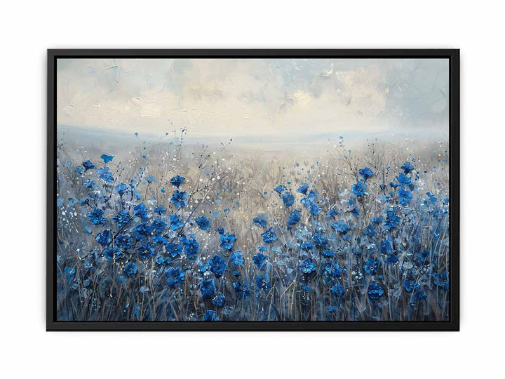 Blue Wild Flowers canvas Print