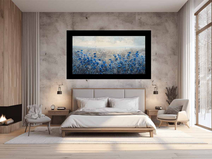 Blue Wild Flowers Art Print