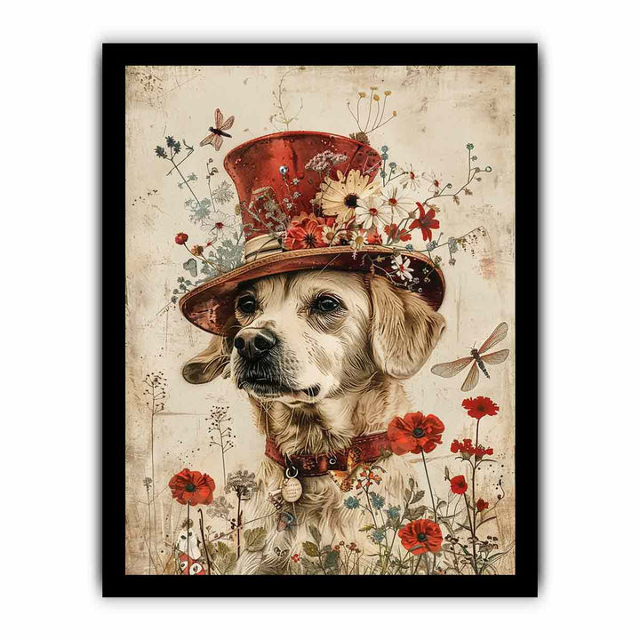 Playful Dog framed Print