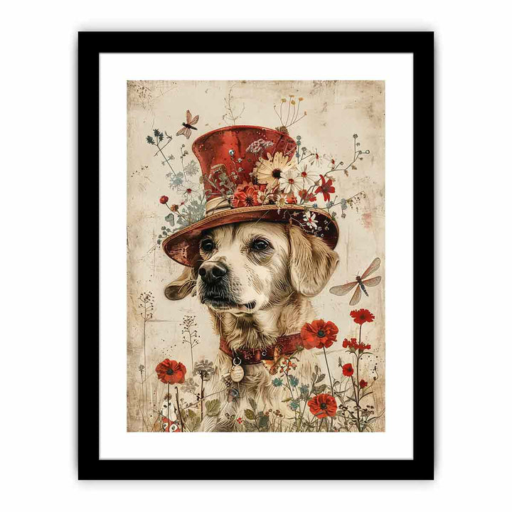 Playful Dog framed Print