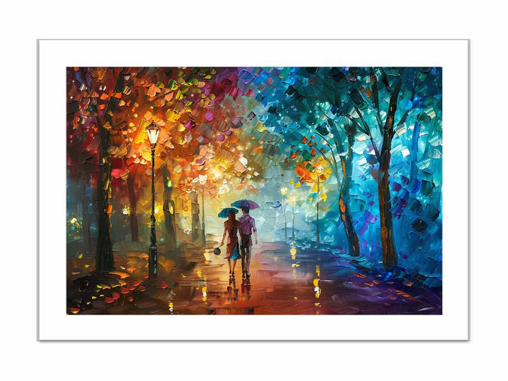 Love Walk framed Print