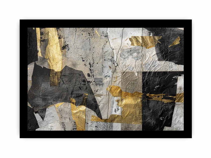 Gold Abstract Fine Art framed Print