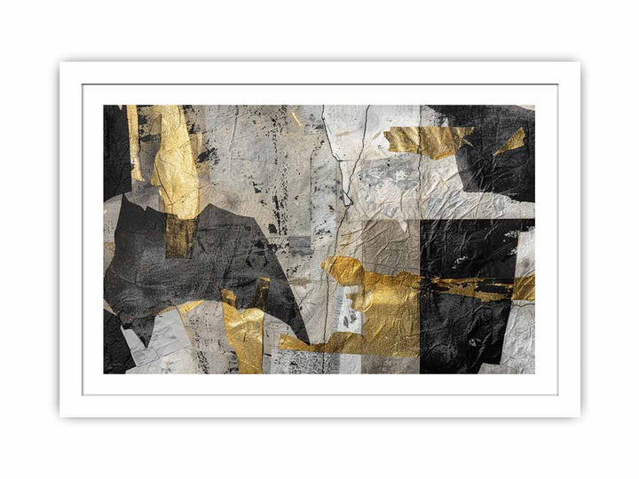 Gold Abstract Fine Art framed Print