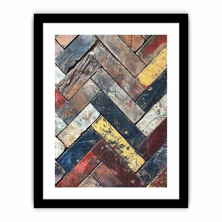 Seamless Herringbone Lllustration  framed Print