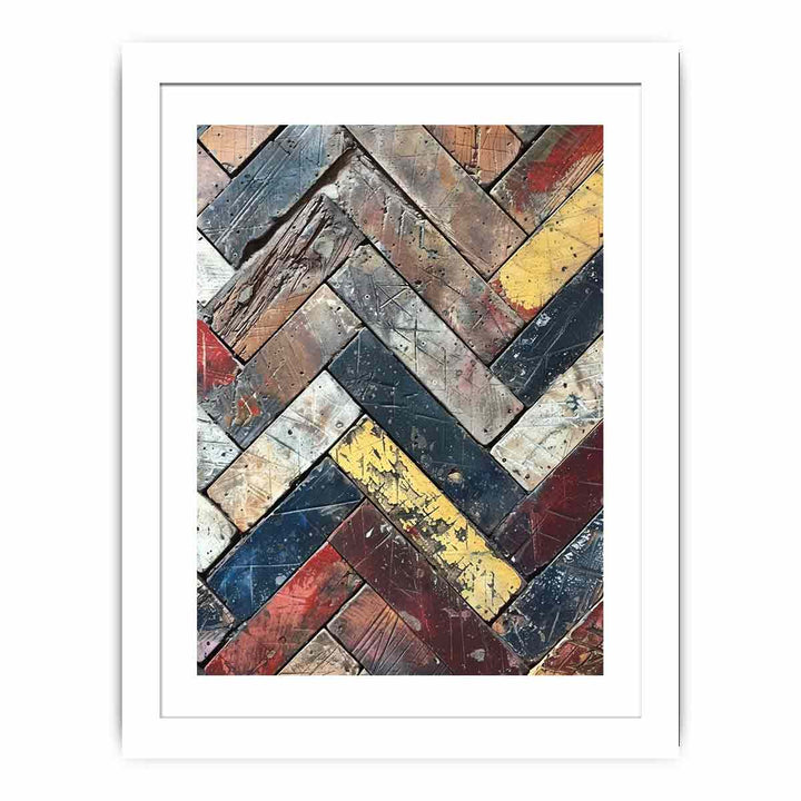 Seamless Herringbone Lllustration  framed Print