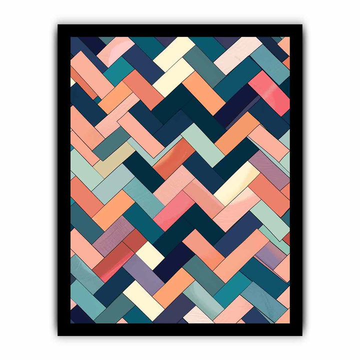 Seamless Herringbone framed Print