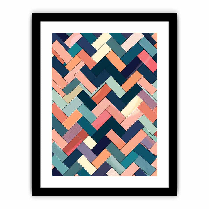 Seamless Herringbone framed Print