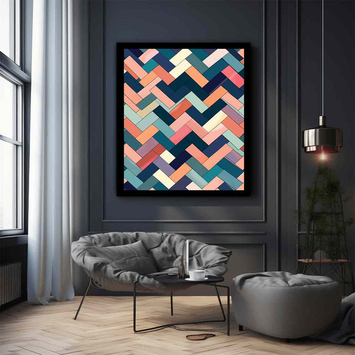 Seamless Herringbone Art Print