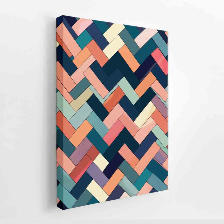 Seamless Herringbone canvas Print