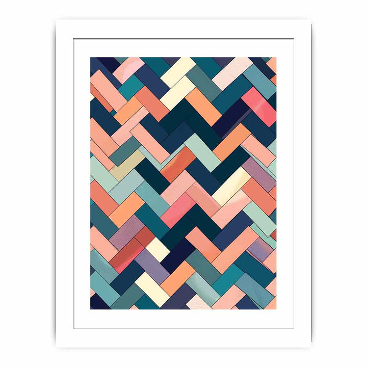 Seamless Herringbone framed Print